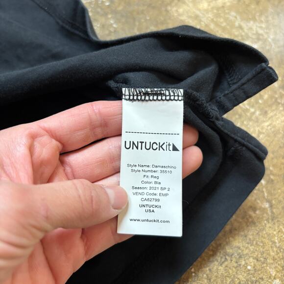 Untuckit Damaschino Short Sleeve Polo Shirt Men's Large Golf Preppy Minimalist - Picture 7 of 9